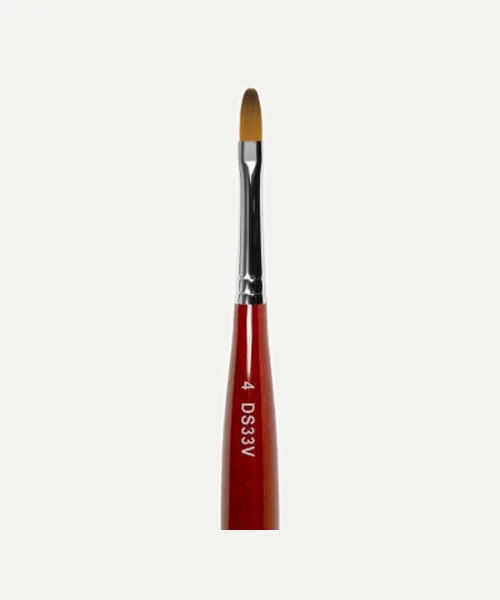 Pincel profesional plegable Roubloff para modelado de gel – forma ovalada – talla 4