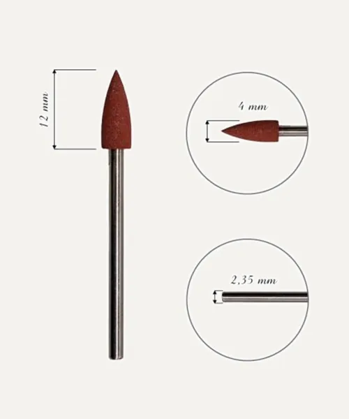 Fresa para cutícula de silicona forma cono de Fresas de manicura