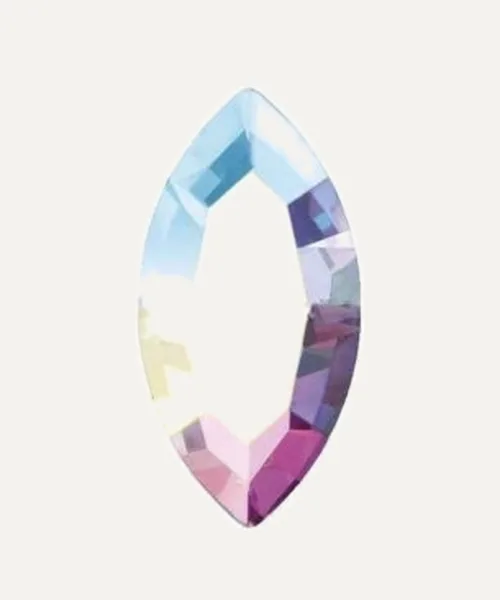 PRECIOSA NAVETTE CRYSTAL AB 4x2mm – 6 unidades de Preciosa