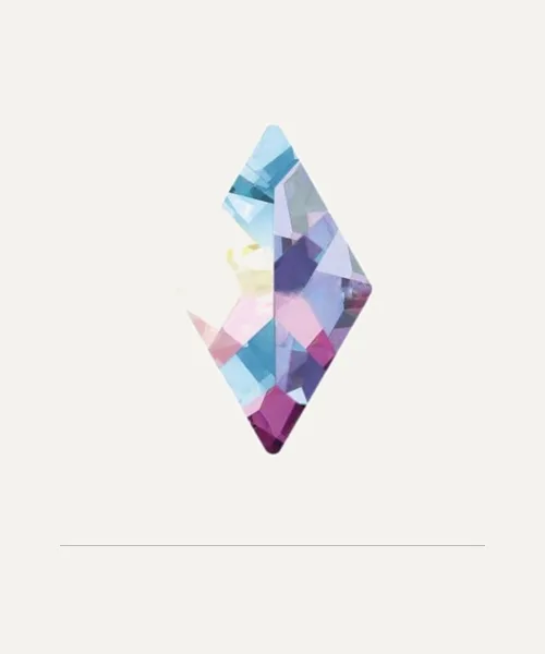 PRECIOSA RHOMBUS CRYSTAL AB 6x4mm – 4 unidades