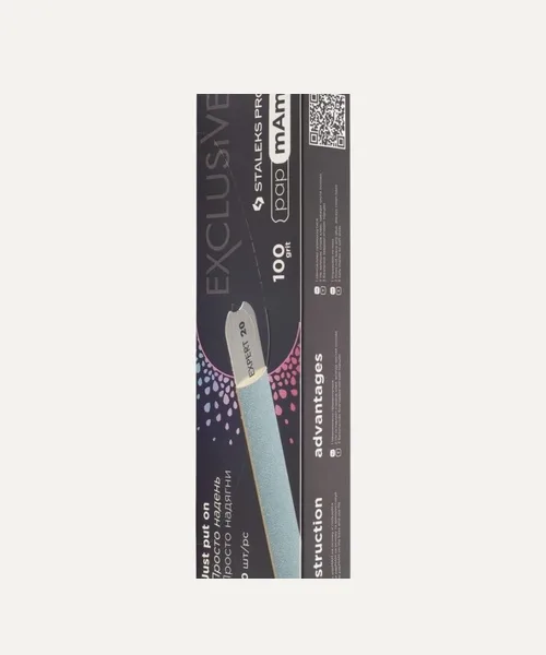 Recambios de limas Exclusive «Pap mAm» de dos lados 100/180 para base de lima de uñas 50un de Staleks
