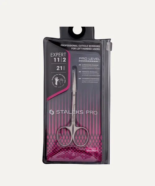 Tijeras profesionales para cutícula para zurdos EXPERT Staleks, tamaño M de Staleks, 15 ml